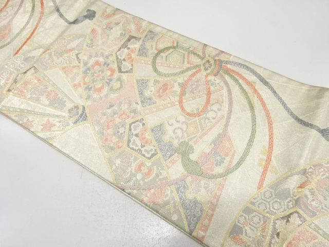 JAPANESE FUKURO OBI / SAGANISHIKI / WOVEN CLASSICAL PATTERN